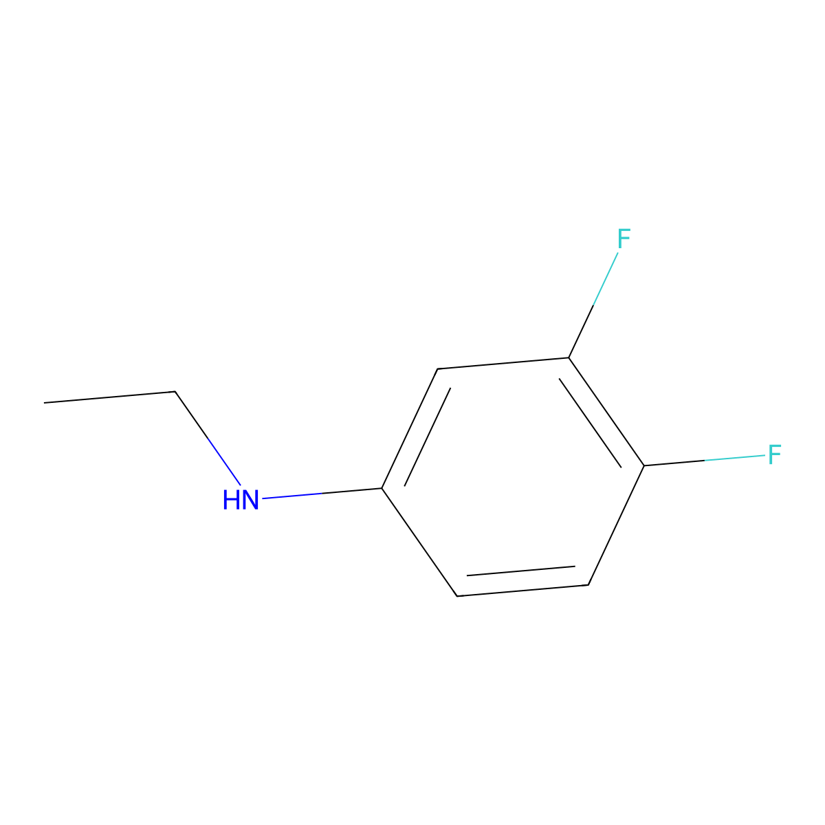 N-Ethyl-3,4-difluoroaniline molecular structure, CAS 136491-15-1