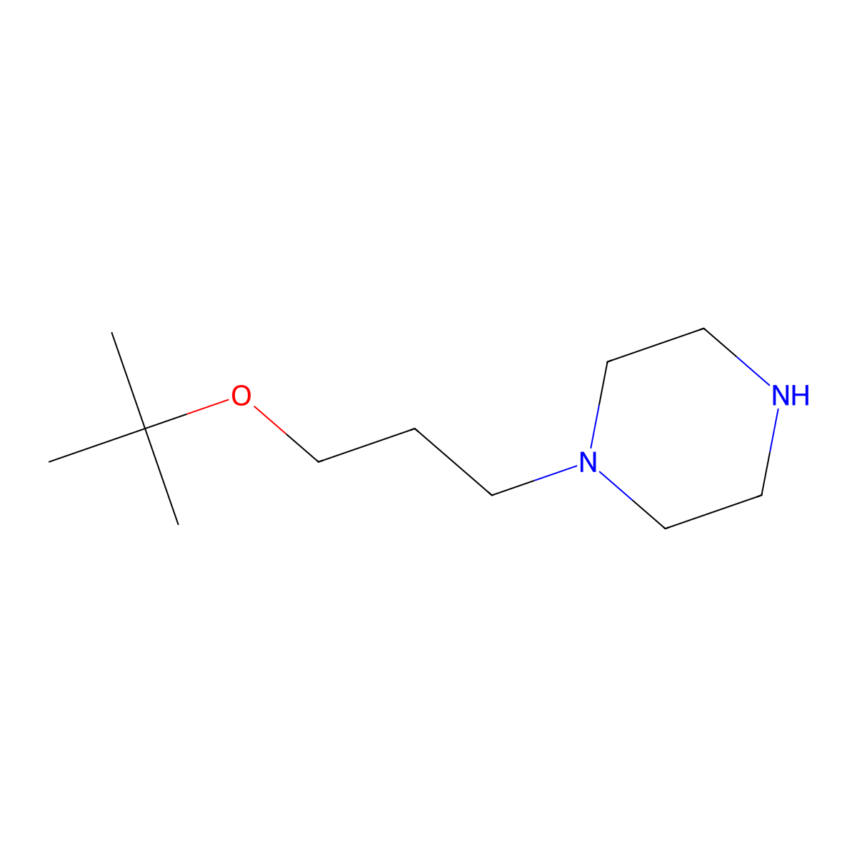 1-[3-(Tert-butoxy)propyl]piperazine molecular structure, CAS 1364914-08-8