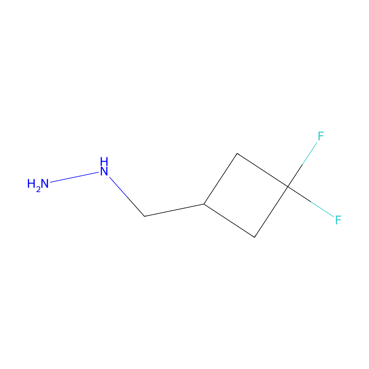 [(3,3-Difluorocyclobutyl)methyl]hydrazine molecular structure, CAS 1364914-31-7
