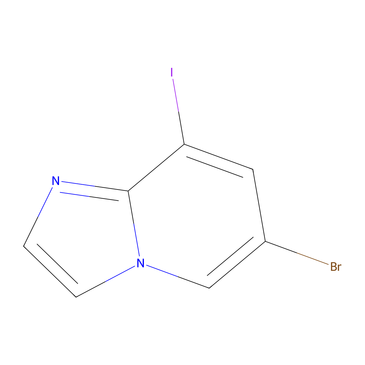 6-Bromo-8-iodoimidazo[1,2-a]pyridine molecular structure, CAS 1364917-14-5