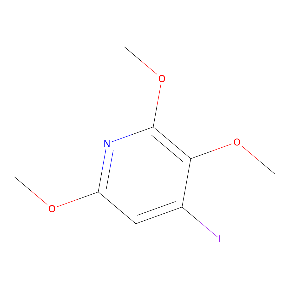 4-Iodo-2,3,6-trimethoxypyridine molecular structure, CAS 1364917-18-9