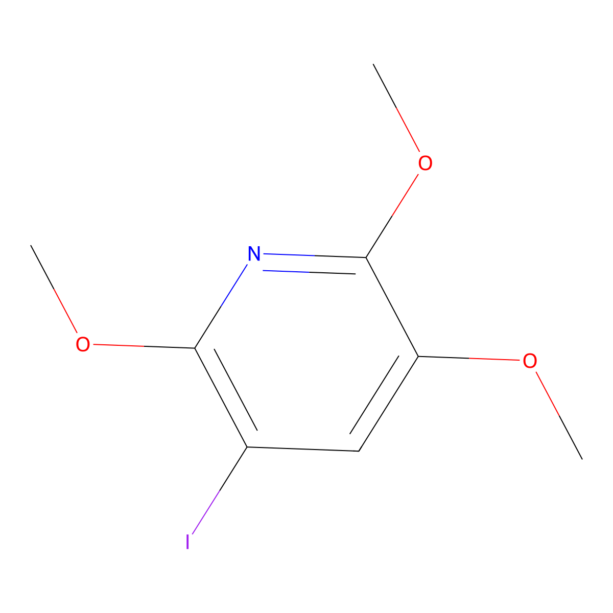 3-Iodo-2,5,6-trimethoxypyridine molecular structure, CAS 1364917-19-0