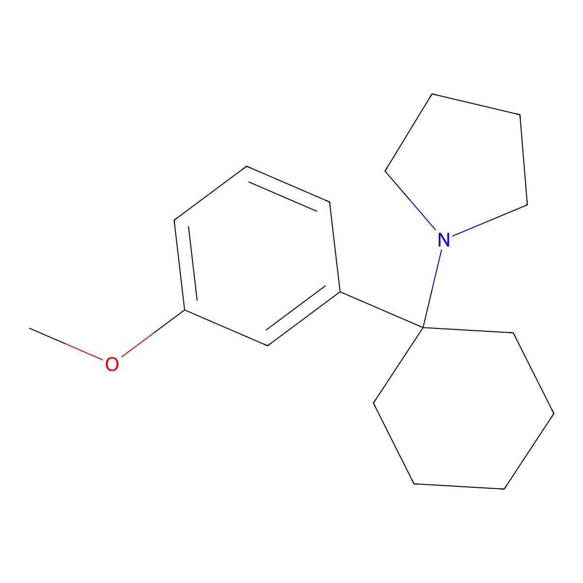 1-[1-(3-Methoxyphenyl)cyclohexyl]pyrrolidine molecular structure, CAS 1364933-79-8
