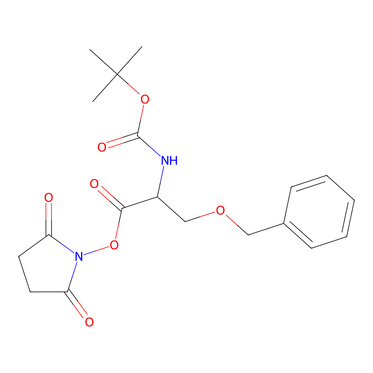 Boc-Ser(Bzl)-OSu molecular structure, CAS 13650-73-2