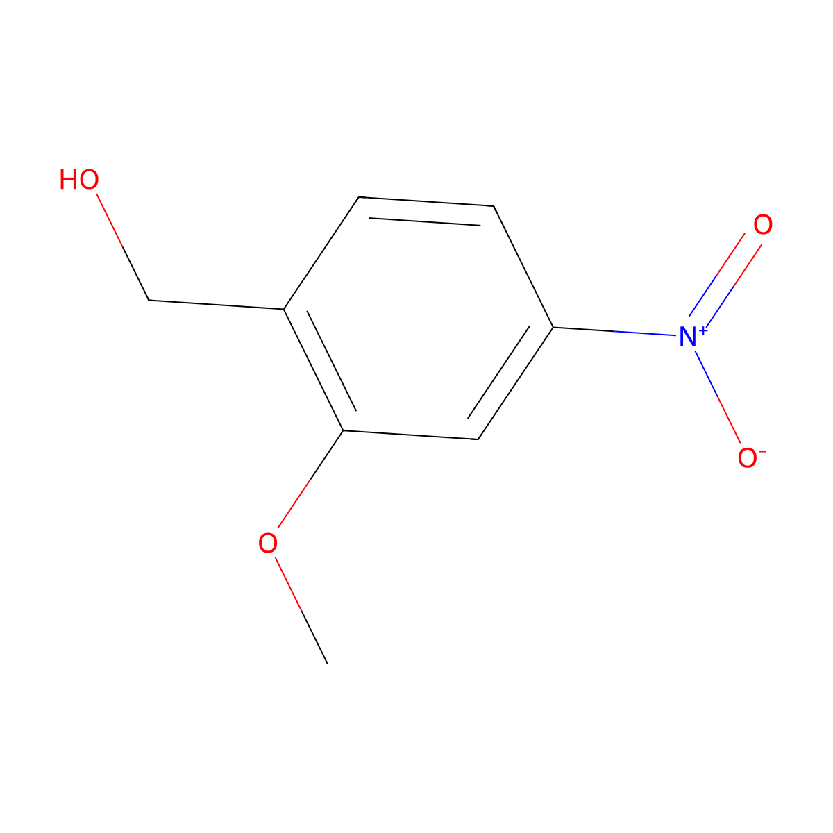 2-Methoxy-4-nitrobenzyl alcohol molecular structure, CAS 136507-14-7