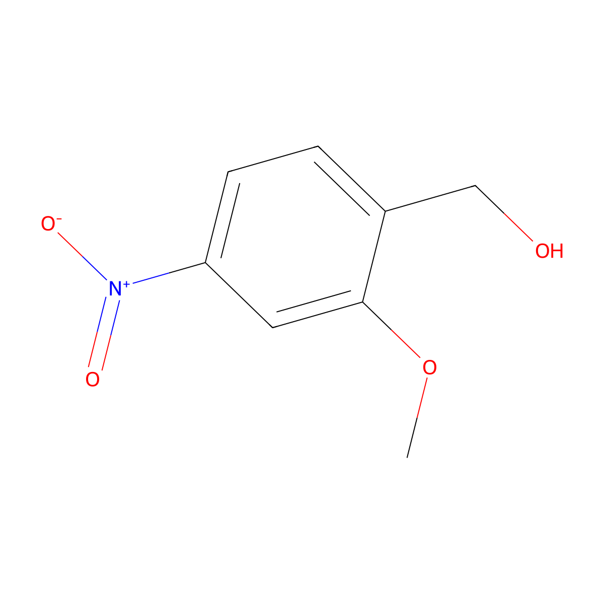 2-Methoxy-4-nitrobenzyl alcohol molecular structure, CAS 136507-14-7