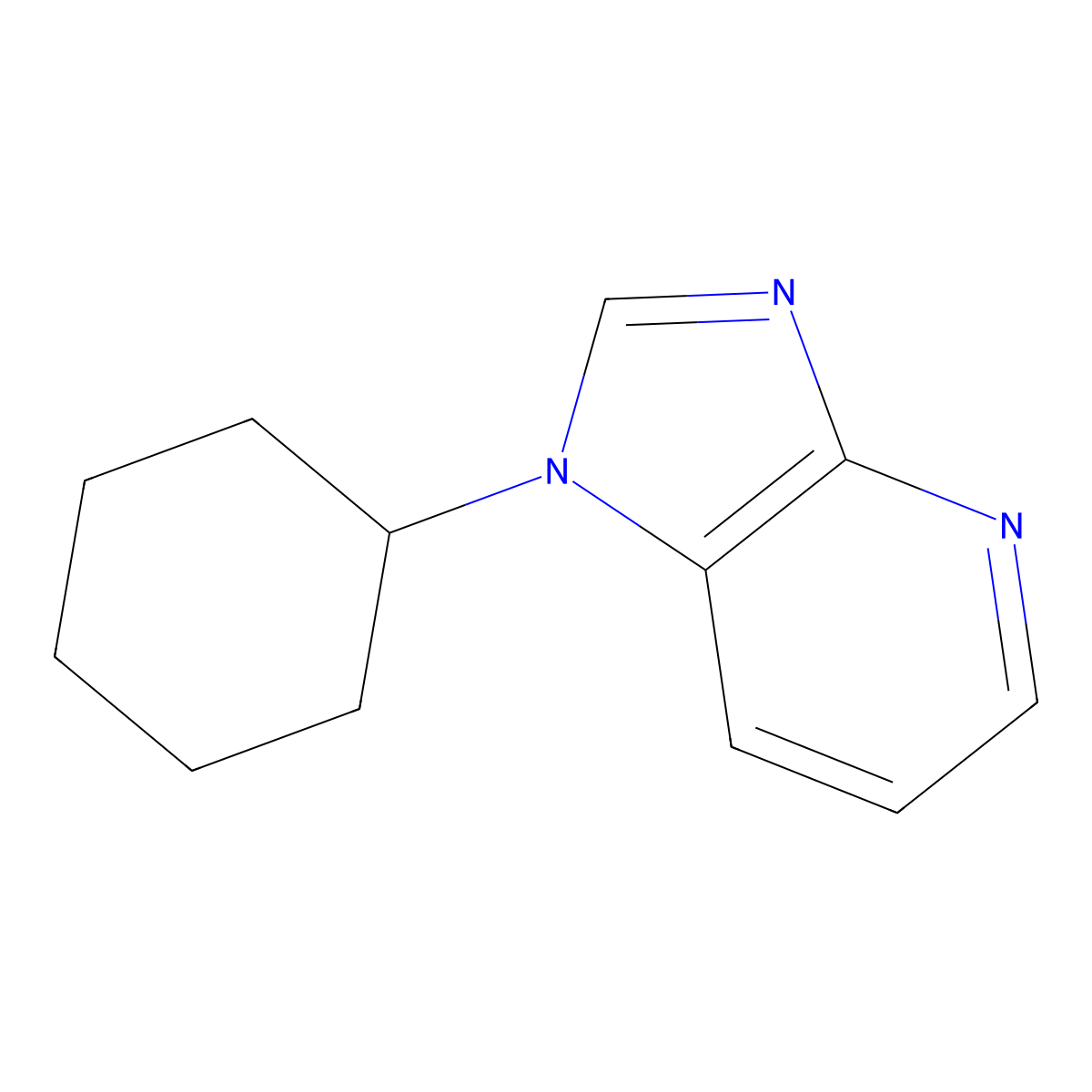 1-cyclohexyl-1H-imidazo[4,5-b]pyridine molecular structure, CAS 1365094-43-4