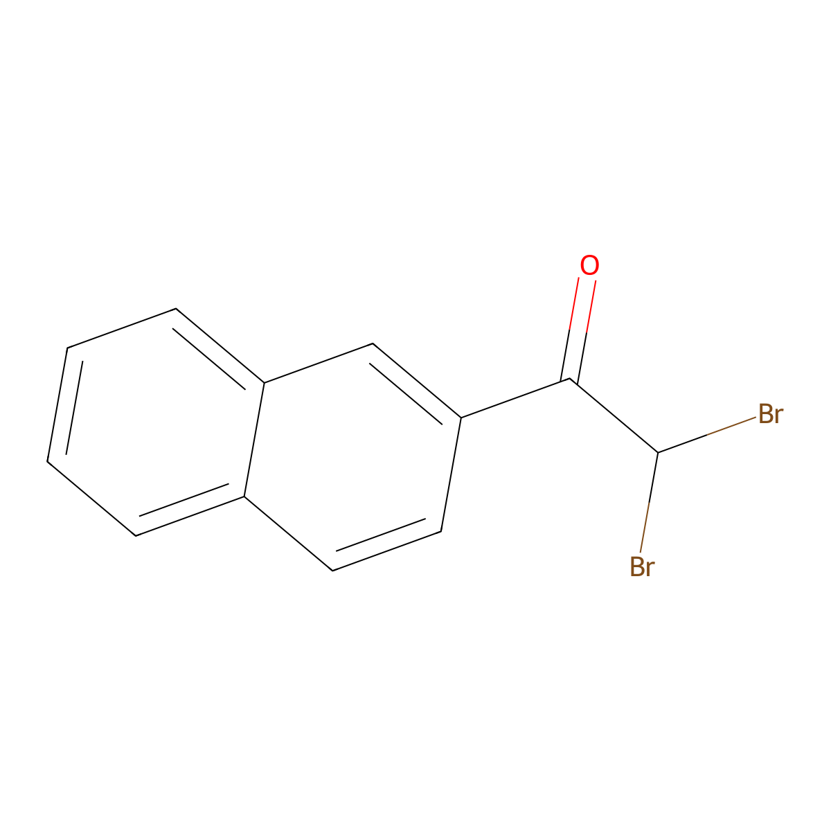 2,2-Dibromo-1-(naphthalen-2-yl)ethan-1-one molecular structure, CAS 13651-05-3