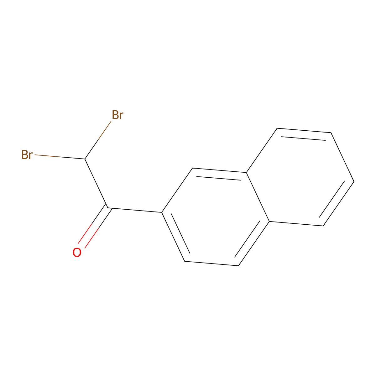 2,2-Dibromo-1-(naphthalen-2-yl)ethan-1-one molecular structure, CAS 13651-05-3