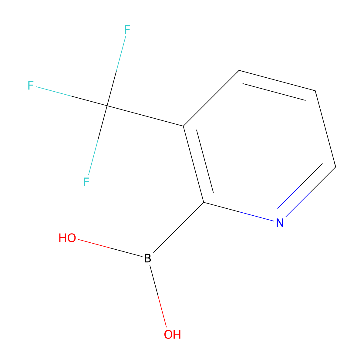(3-(Trifluoromethyl)pyridin-2-yl)boronic acid molecular structure, CAS 1365108-20-8