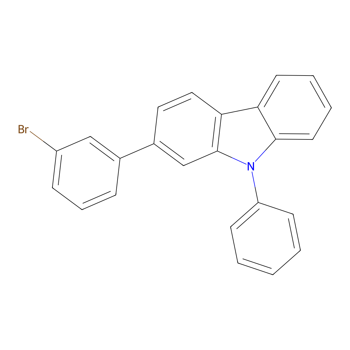 2-(3-Bromophenyl)-9-phenyl-9H-carbazole molecular structure, CAS 1365118-41-7