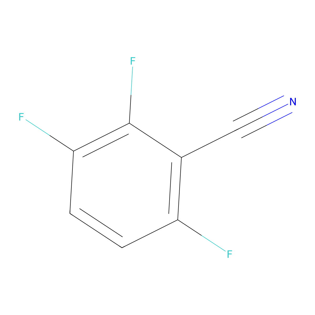 2,3,6-Trifluorobenzonitrile molecular structure, CAS 136514-17-5
