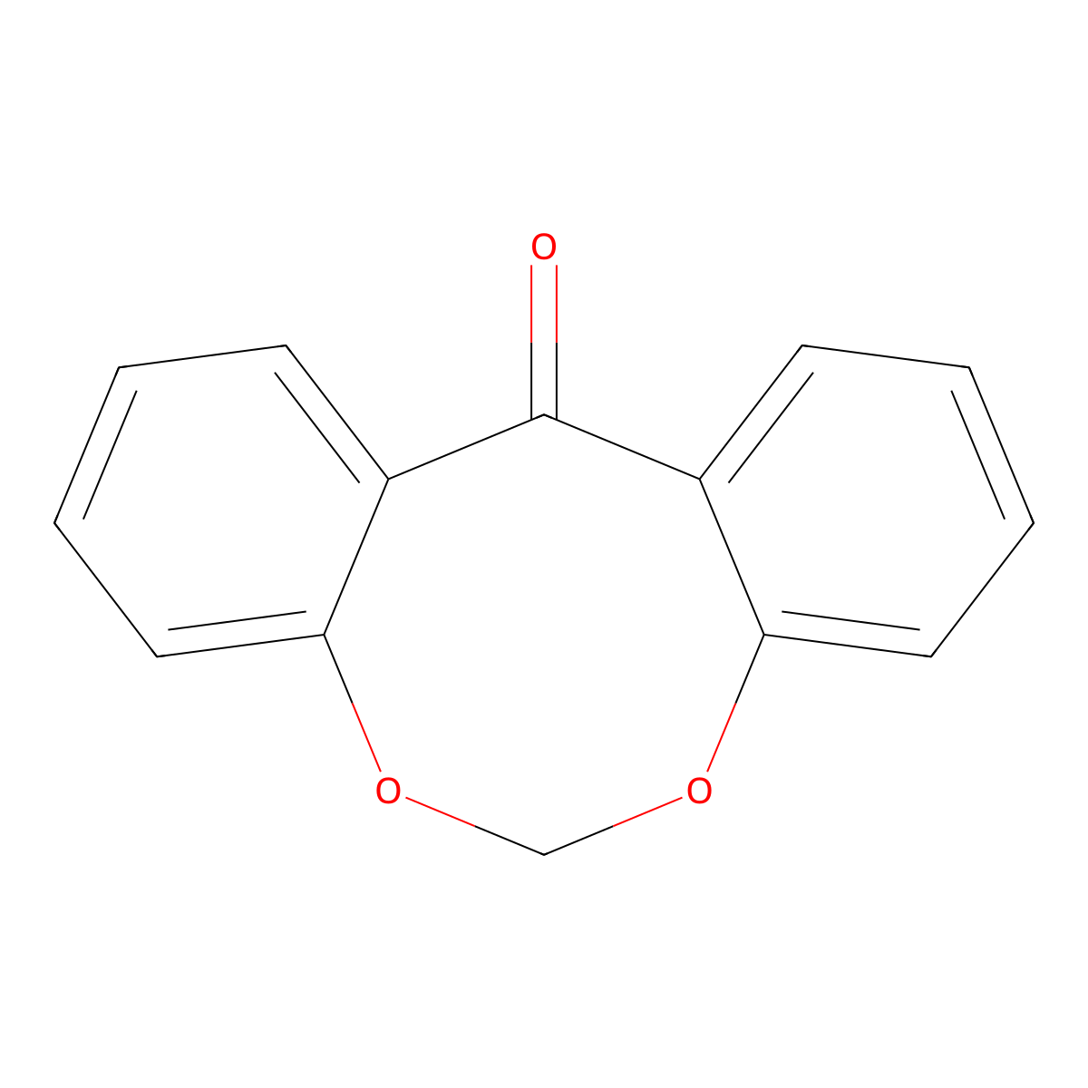 12H-dibenzo[d,g][1,3]dioxocin-12-one molecular structure, CAS 136514-29-9