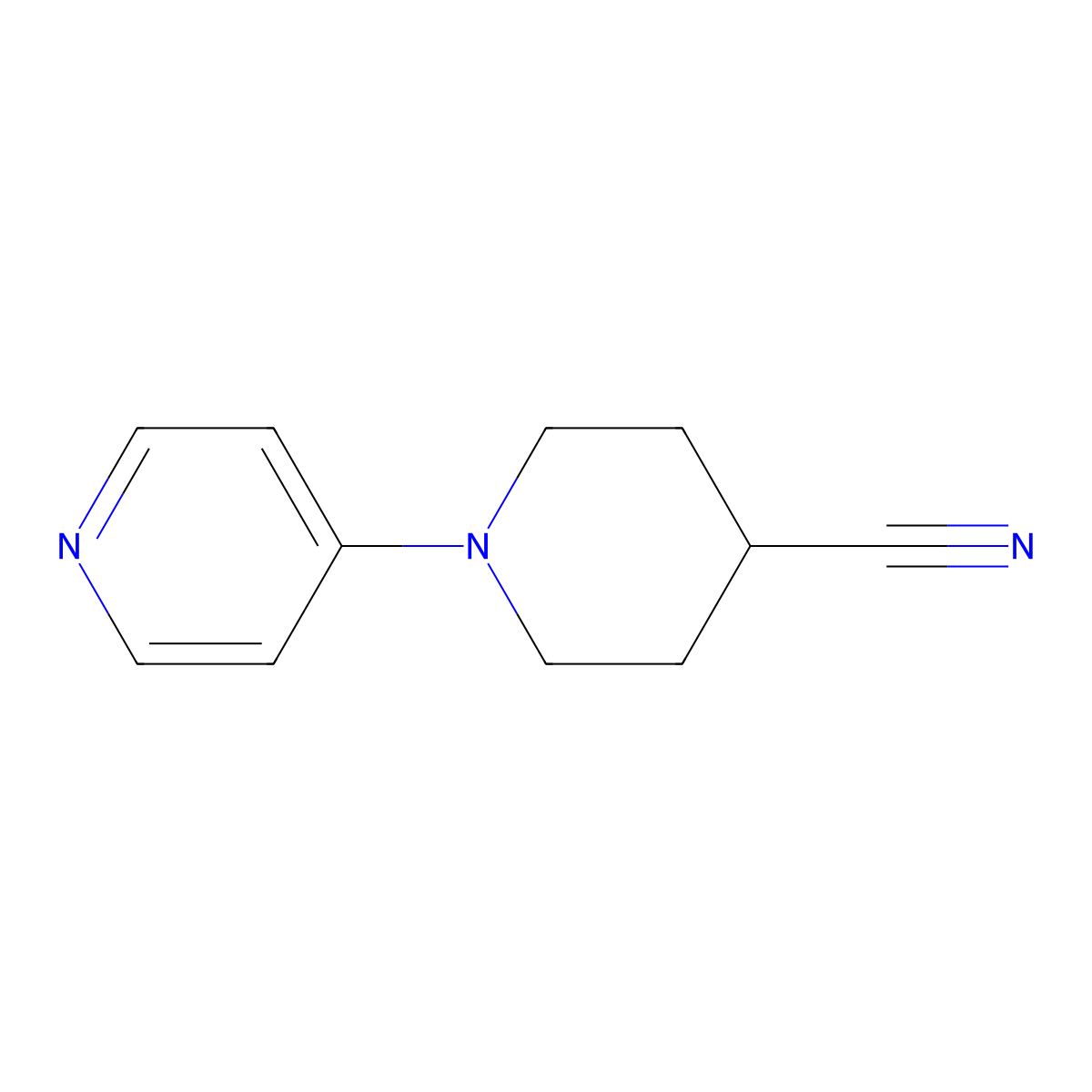 1-(Pyridin-4-yl)piperidine-4-carbonitrile molecular structure, CAS 1365155-44-7