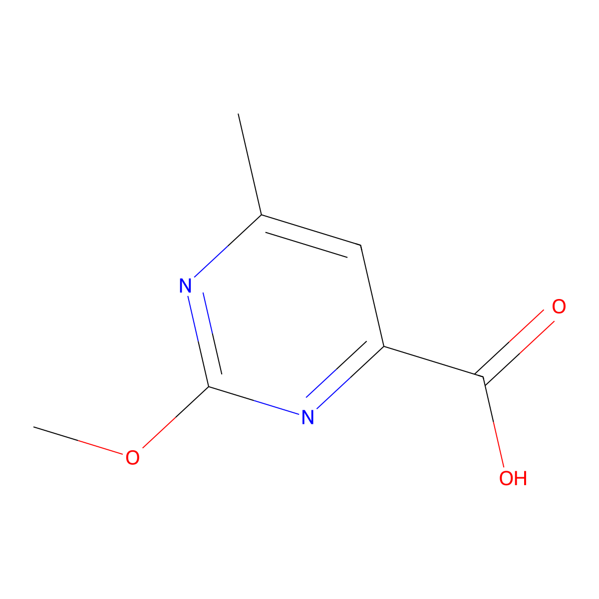 2-Methoxy-6-methylpyrimidine-4-carboxylic acid molecular structure, CAS 136518-00-8