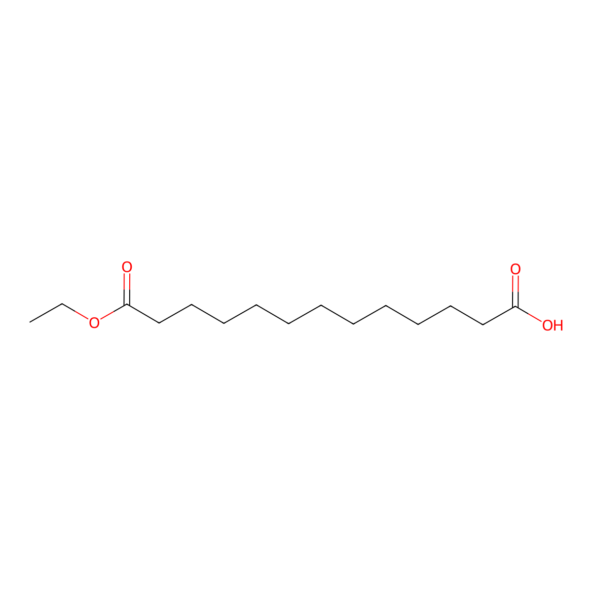 13-Ethoxy-13-oxotridecanoic acid molecular structure, CAS 13652-77-2