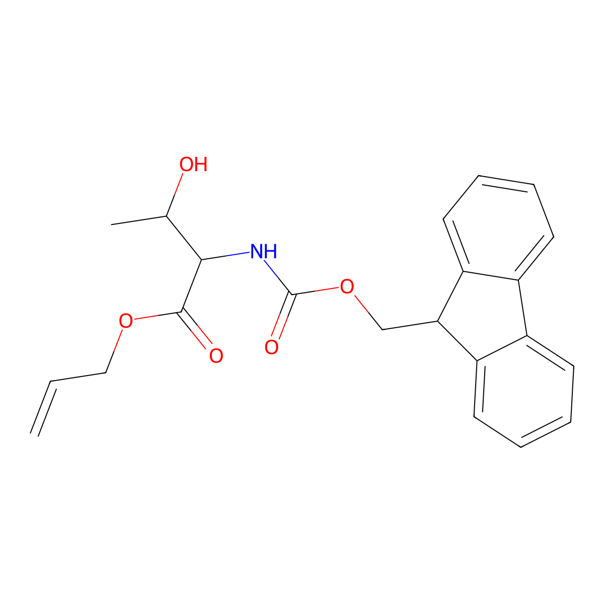 N-Fmoc-L-threonine Allyl Ester molecular structure, CAS 136523-92-7