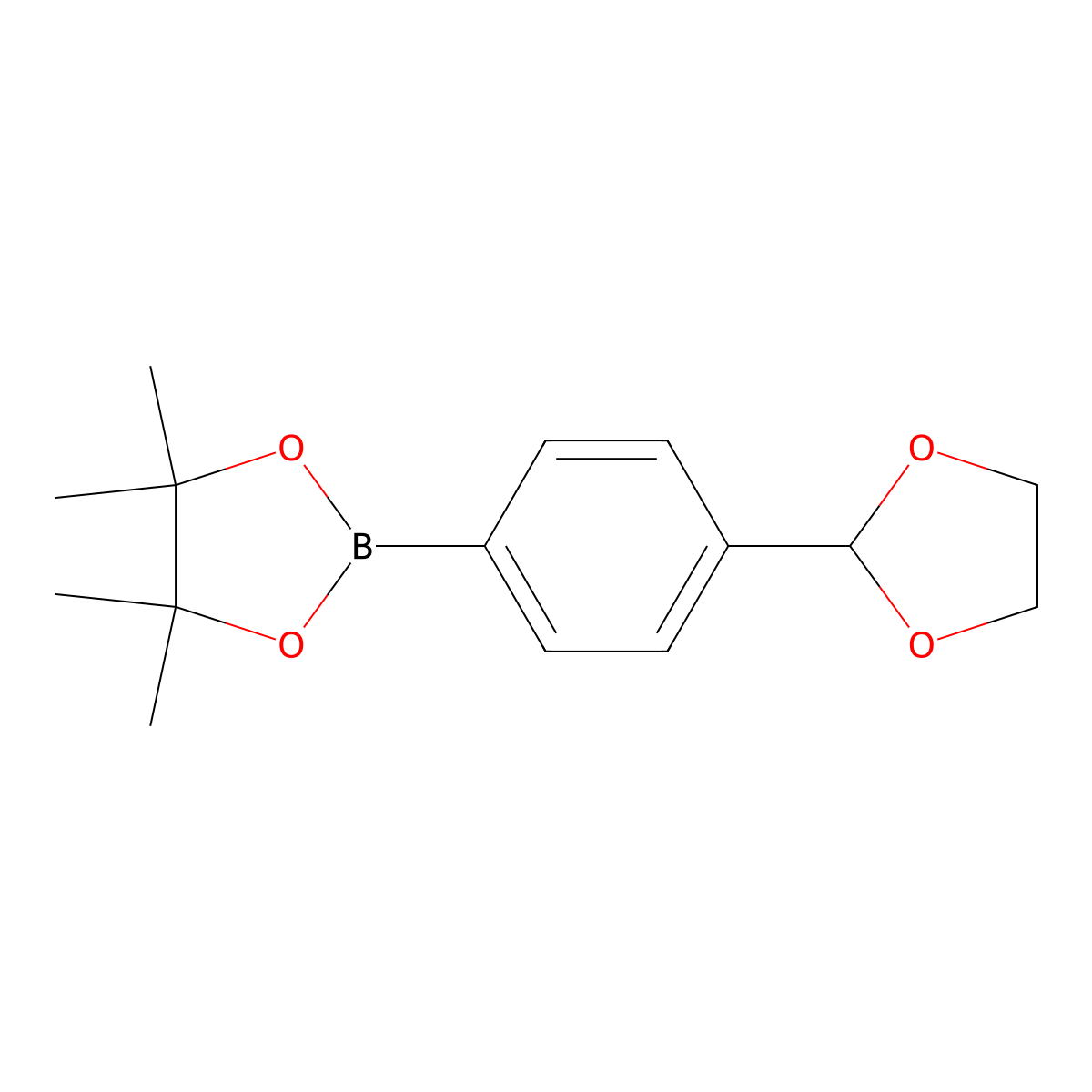 2-(4-(1,3-Dioxolan-2-yl)phenyl)-4,4,5,5-tetramethyl-1,3,2-dioxaborolane molecular structure, CAS 1365243-34-0
