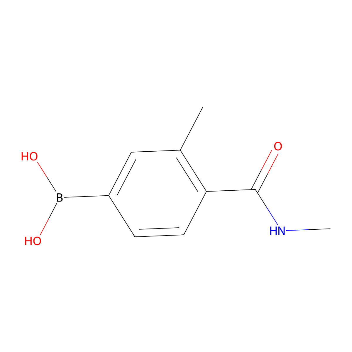 [3-Methyl-4-(methylcarbamoyl)phenyl]boronic acid molecular structure, CAS 1365244-50-3