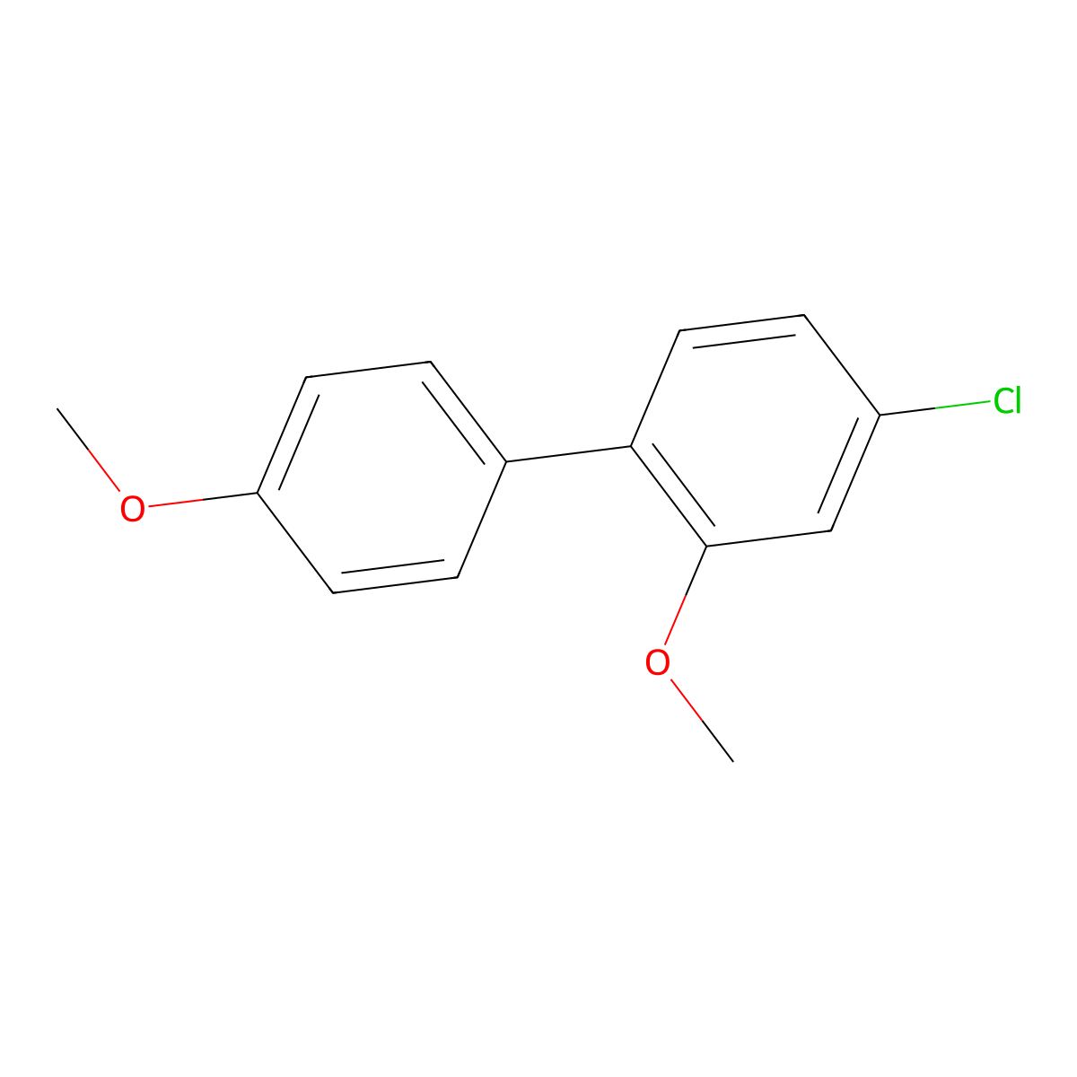 4-Chloro-2-methoxy-1-(4-methoxyphenyl)benzene molecular structure, CAS 1365271-31-3