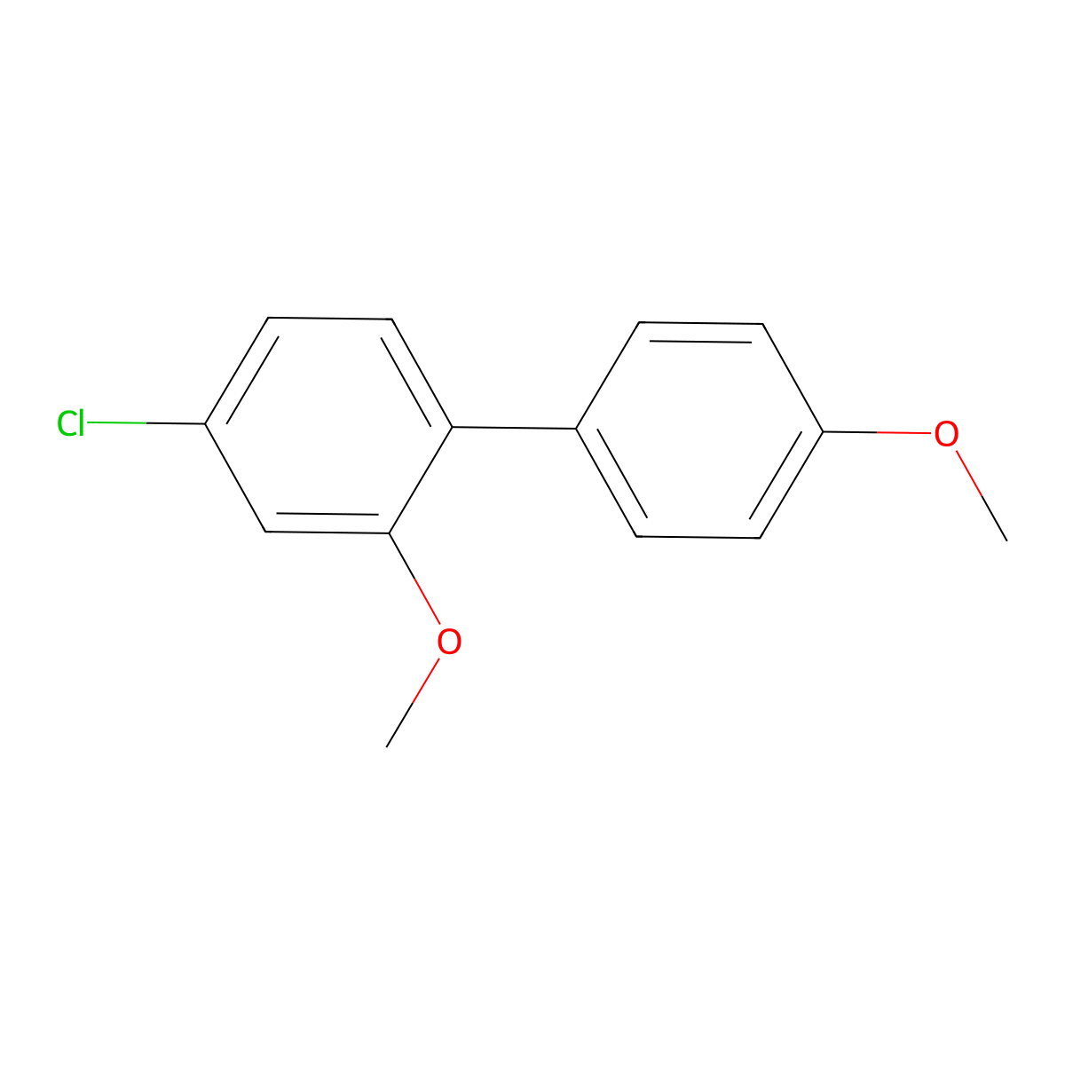 4-Chloro-2-methoxy-1-(4-methoxyphenyl)benzene molecular structure, CAS 1365271-31-3