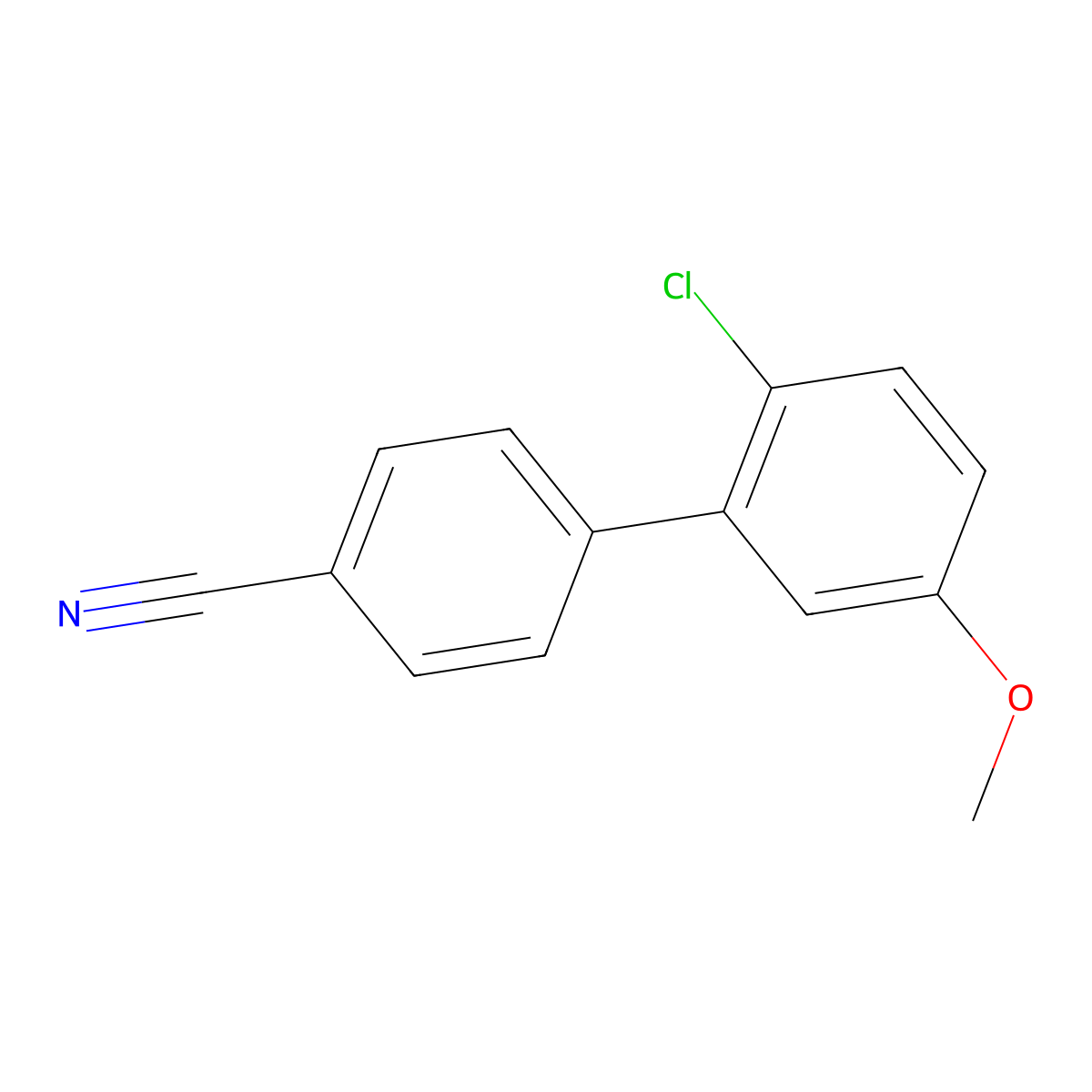 4-(2-Chloro-5-methoxyphenyl)benzonitrile molecular structure, CAS 1365271-33-5