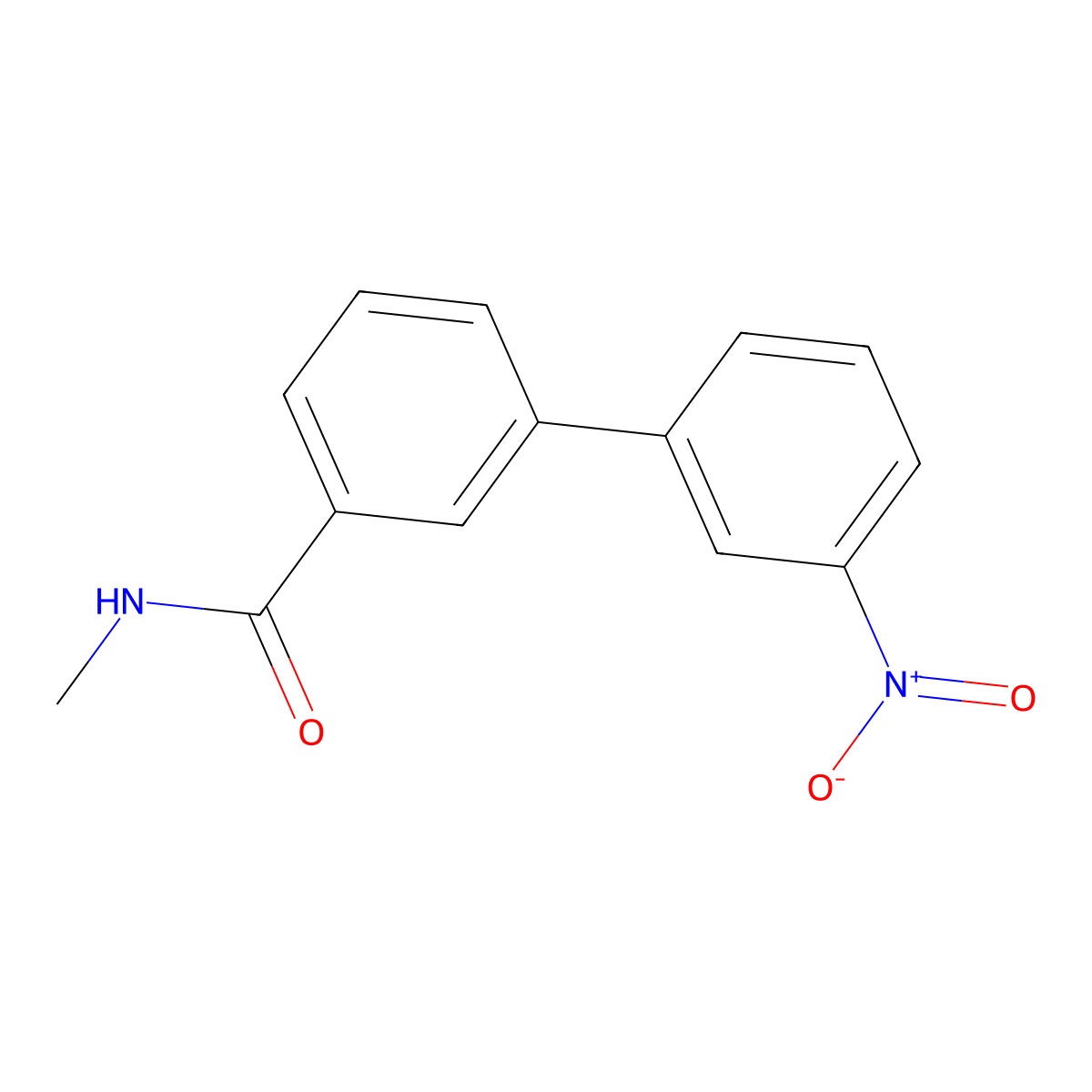 N-Methyl-3-(3-nitrophenyl)benzamide molecular structure, CAS 1365271-36-8