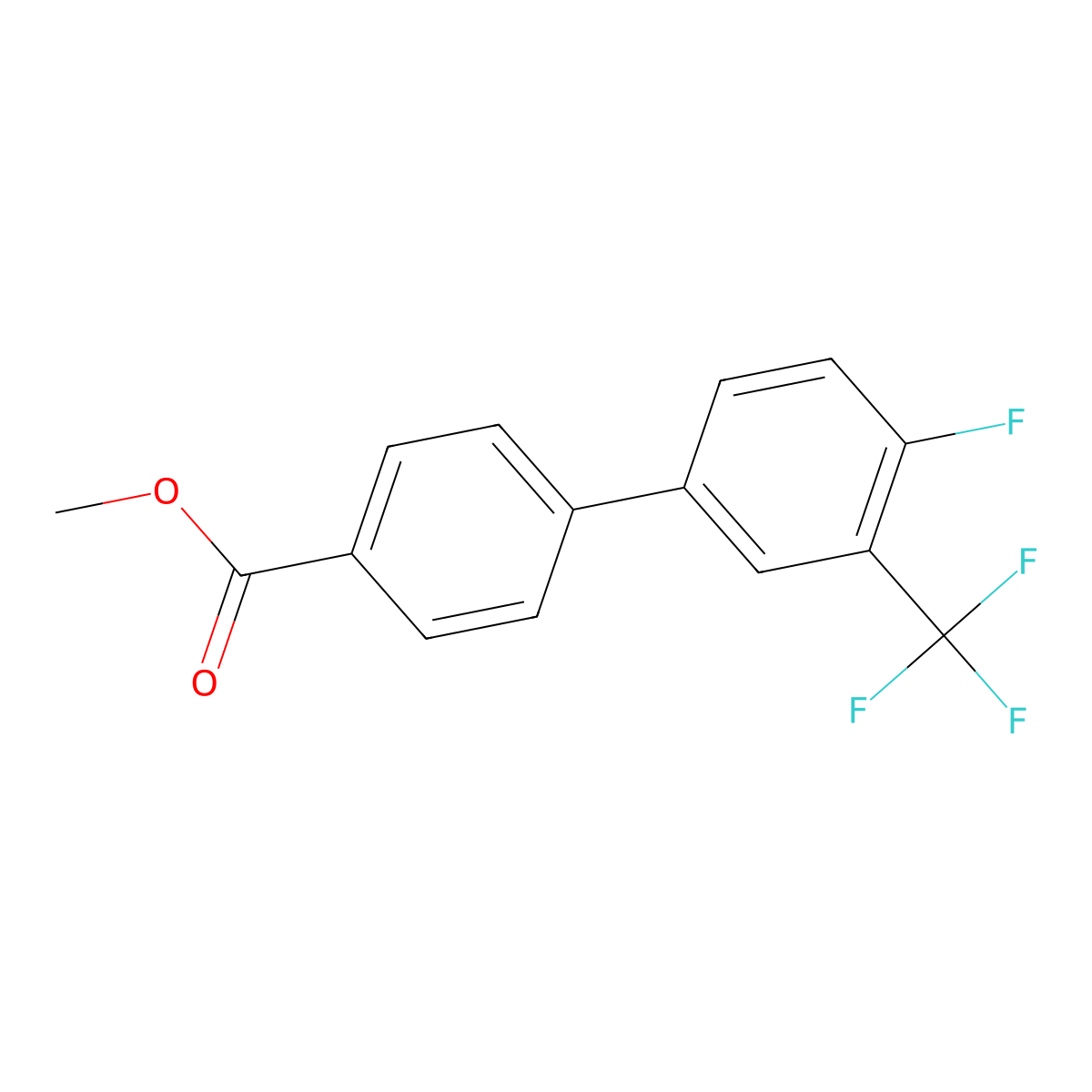 Methyl 4-[4-fluoro-3-(trifluoromethyl)phenyl]benzoate molecular structure, CAS 1365271-42-6