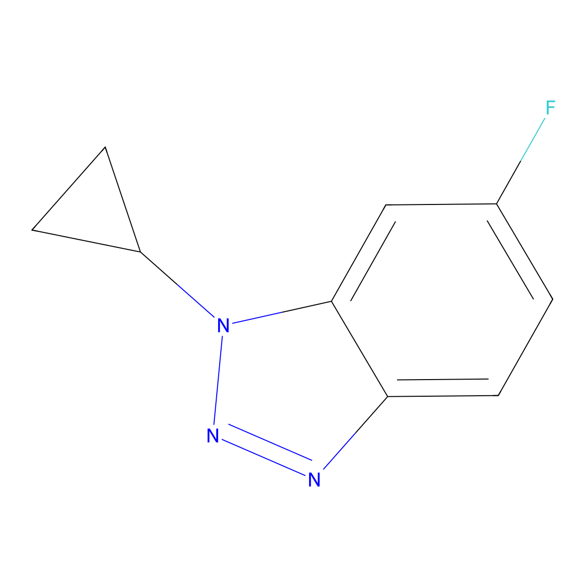 1-Cyclopropyl-6-fluoro-1,2,3-benzotriazole molecular structure, CAS 1365271-45-9