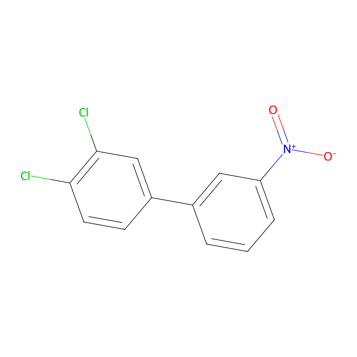 1,2-Dichloro-4-(3-nitrophenyl)benzene molecular structure, CAS 1365271-51-7