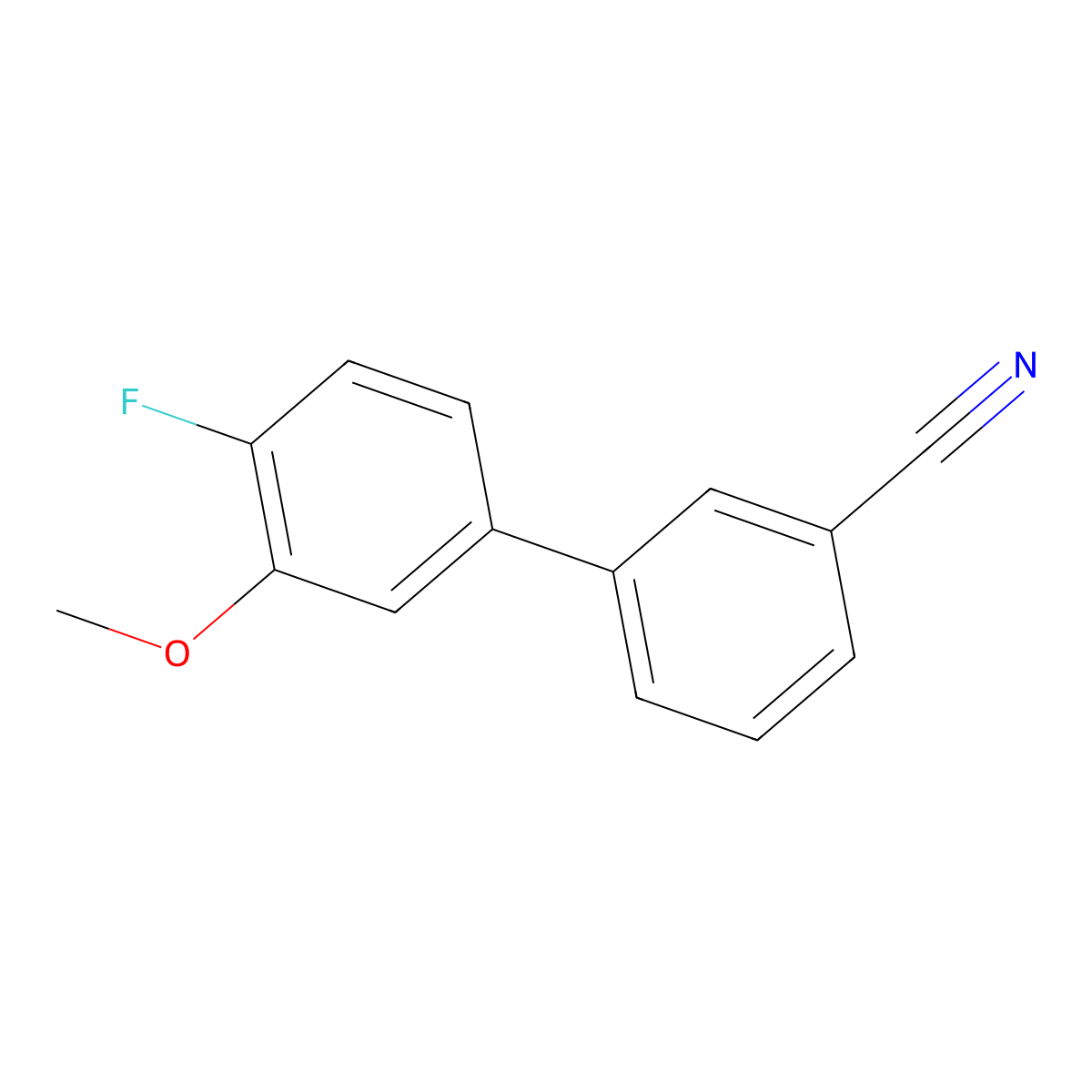 3-(4-Fluoro-3-methoxyphenyl)benzonitrile molecular structure, CAS 1365271-56-2