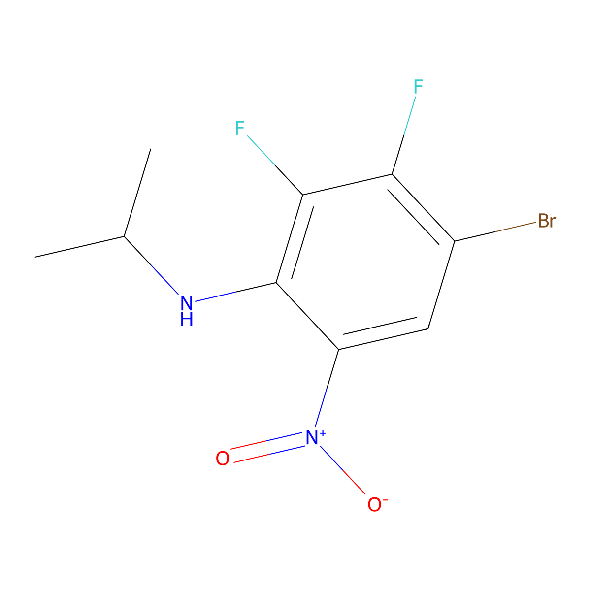 4-Bromo-2,3-difluoro-N-isopropyl-6-nitroaniline molecular structure, CAS 1365271-69-7