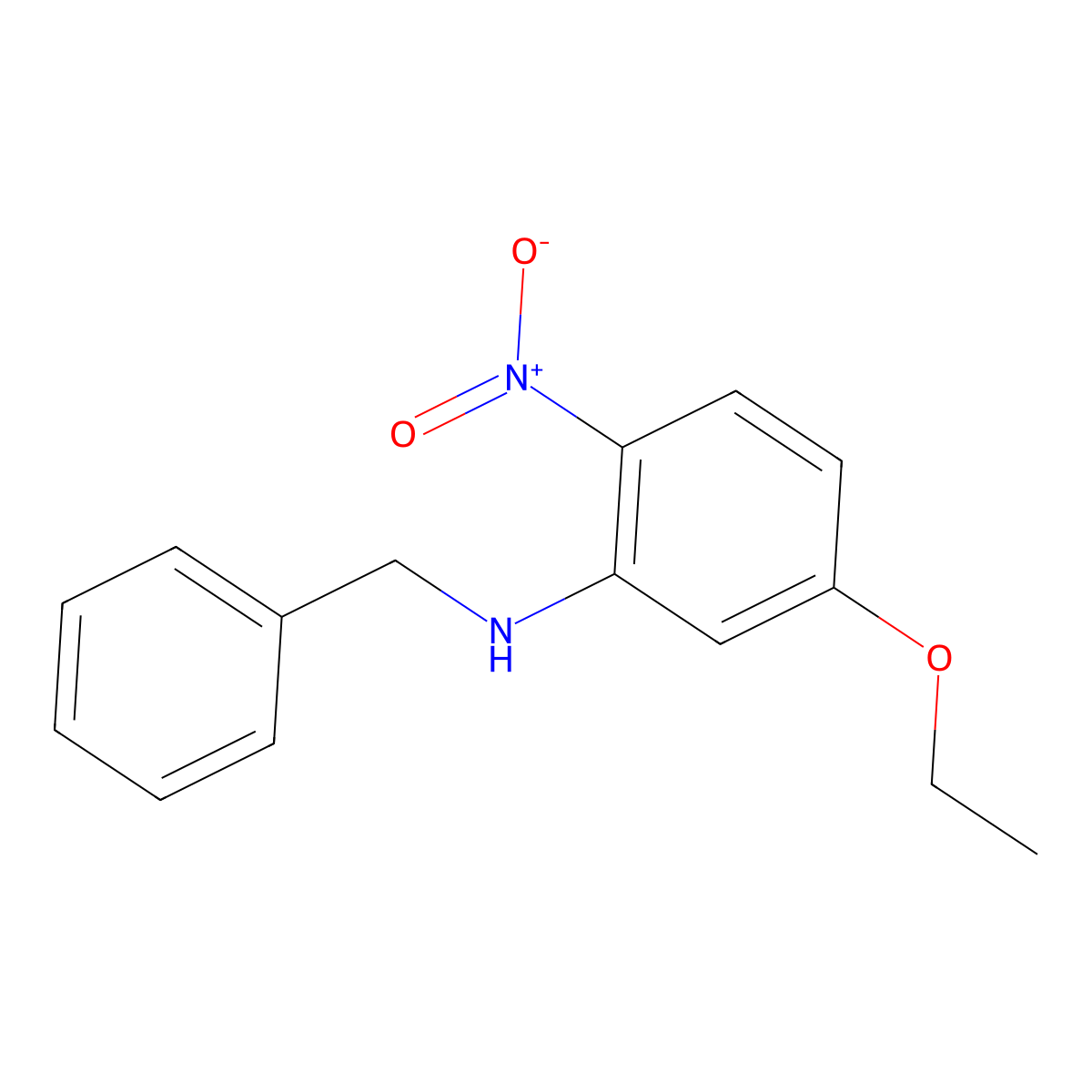 N-Benzyl-5-ethoxy-2-nitroaniline molecular structure, CAS 1365271-70-0