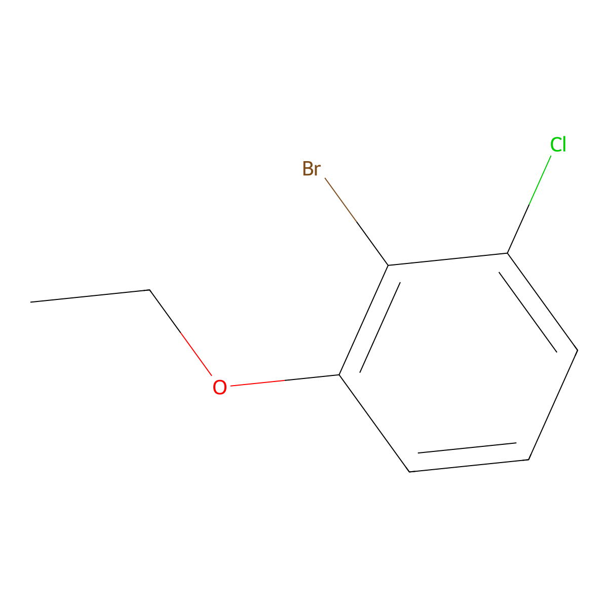 2-Bromo-1-chloro-3-ethoxybenzene molecular structure, CAS 1365271-74-4