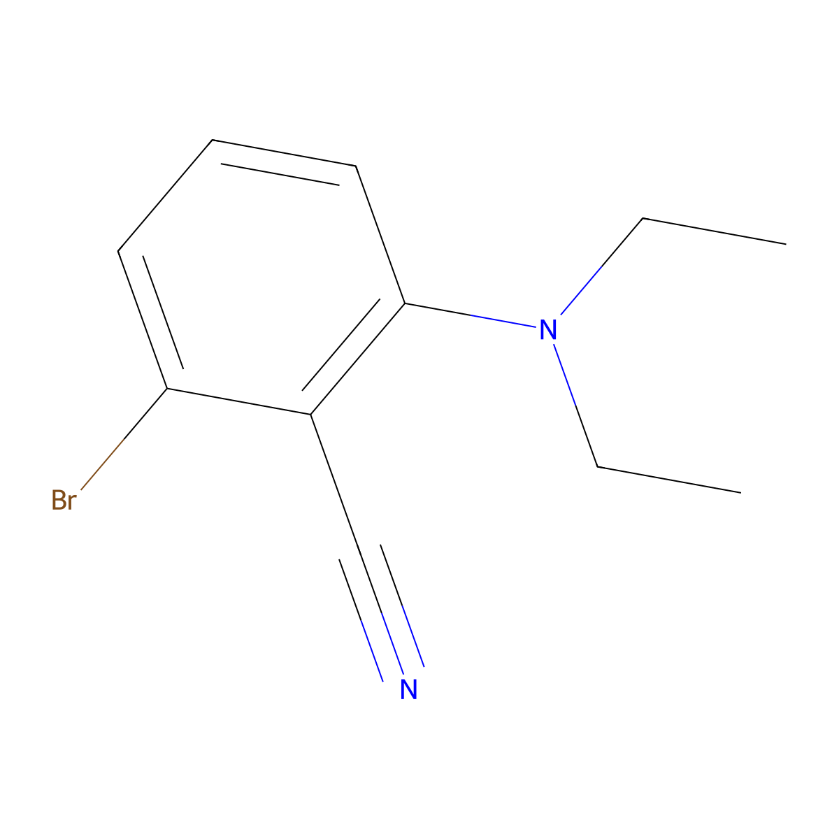 2-Bromo-6-(diethylamino)benzonitrile molecular structure, CAS 1365271-78-8
