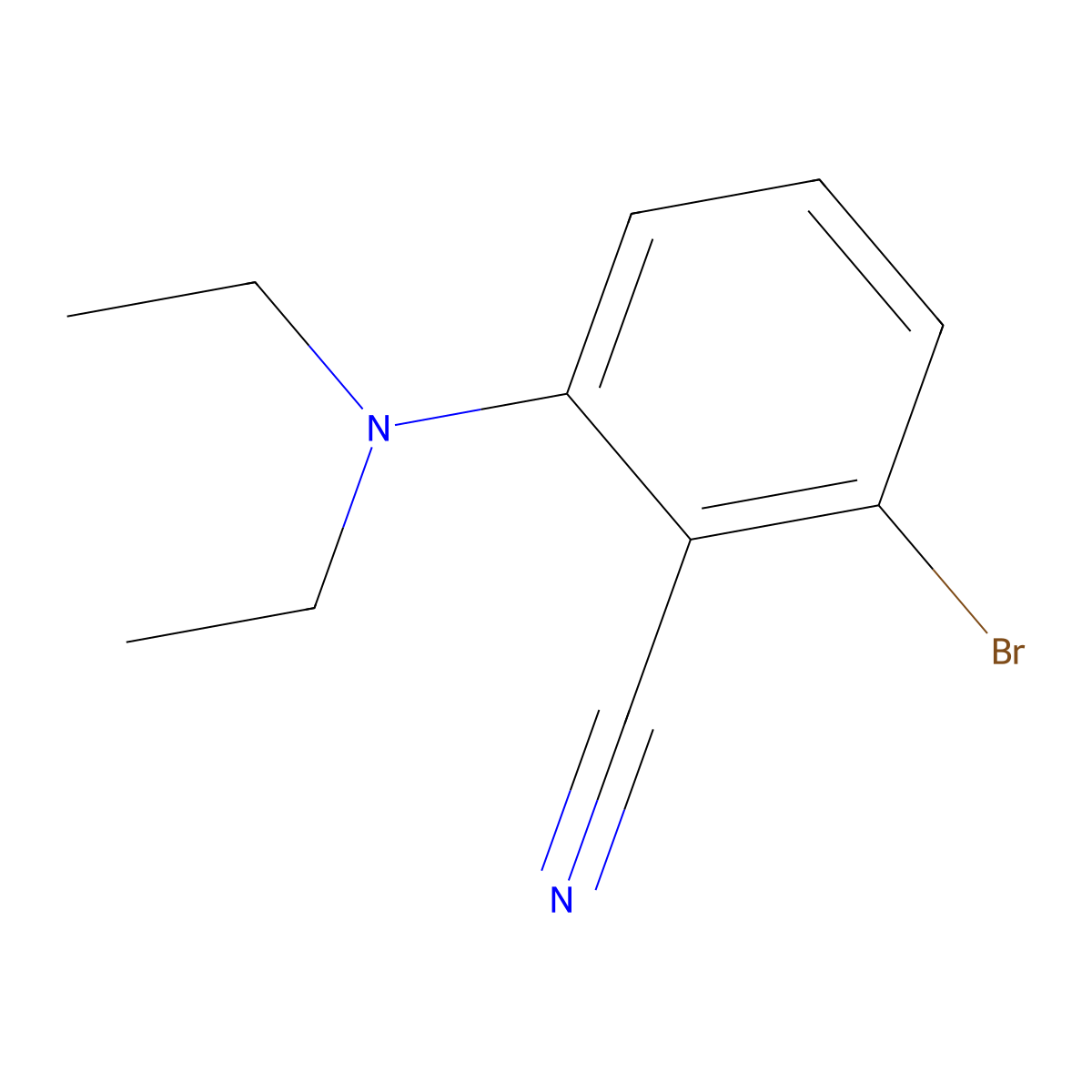 2-Bromo-6-(diethylamino)benzonitrile molecular structure, CAS 1365271-78-8