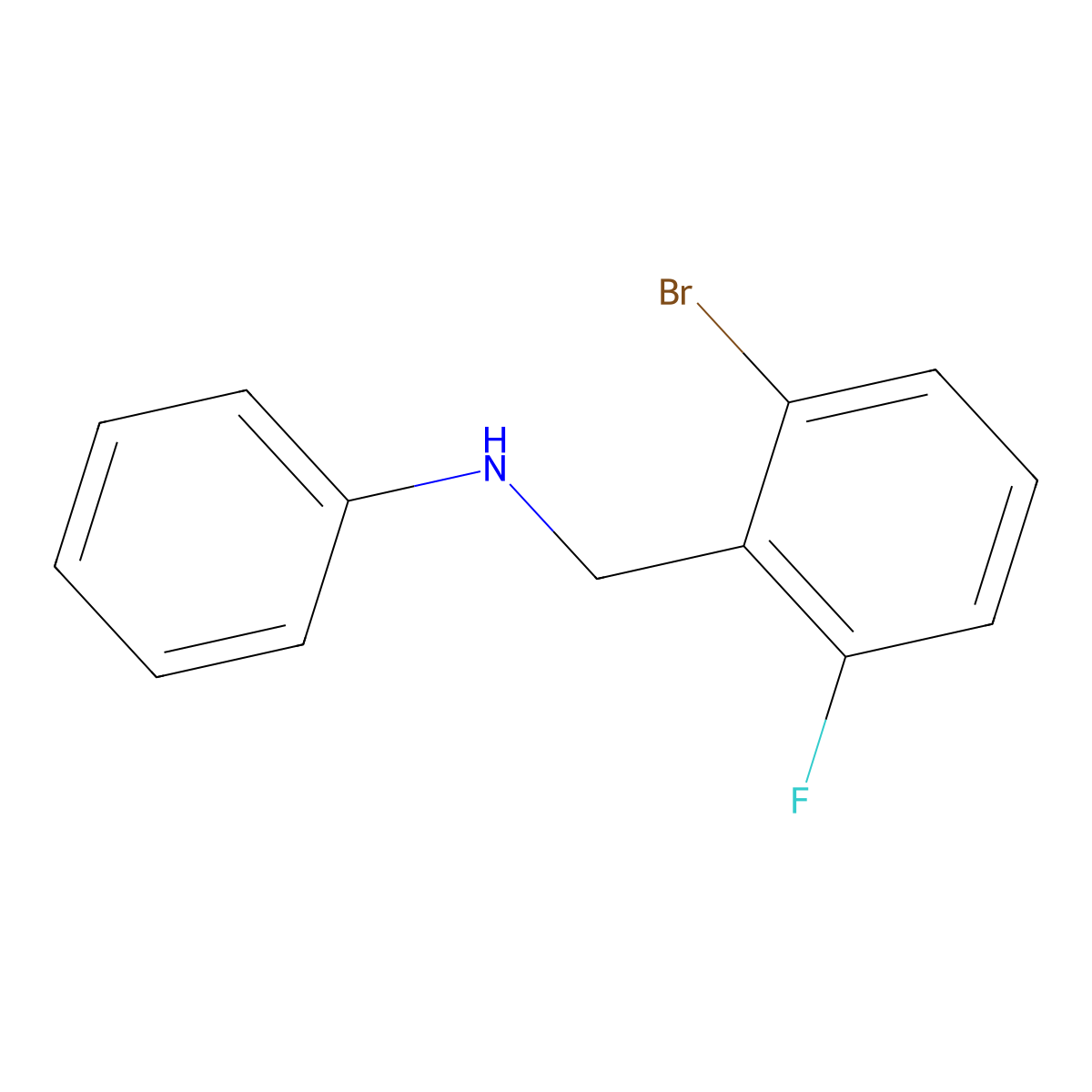 N-Phenyl 2-bromo-6-fluorobenzylamine molecular structure, CAS 1365271-82-4