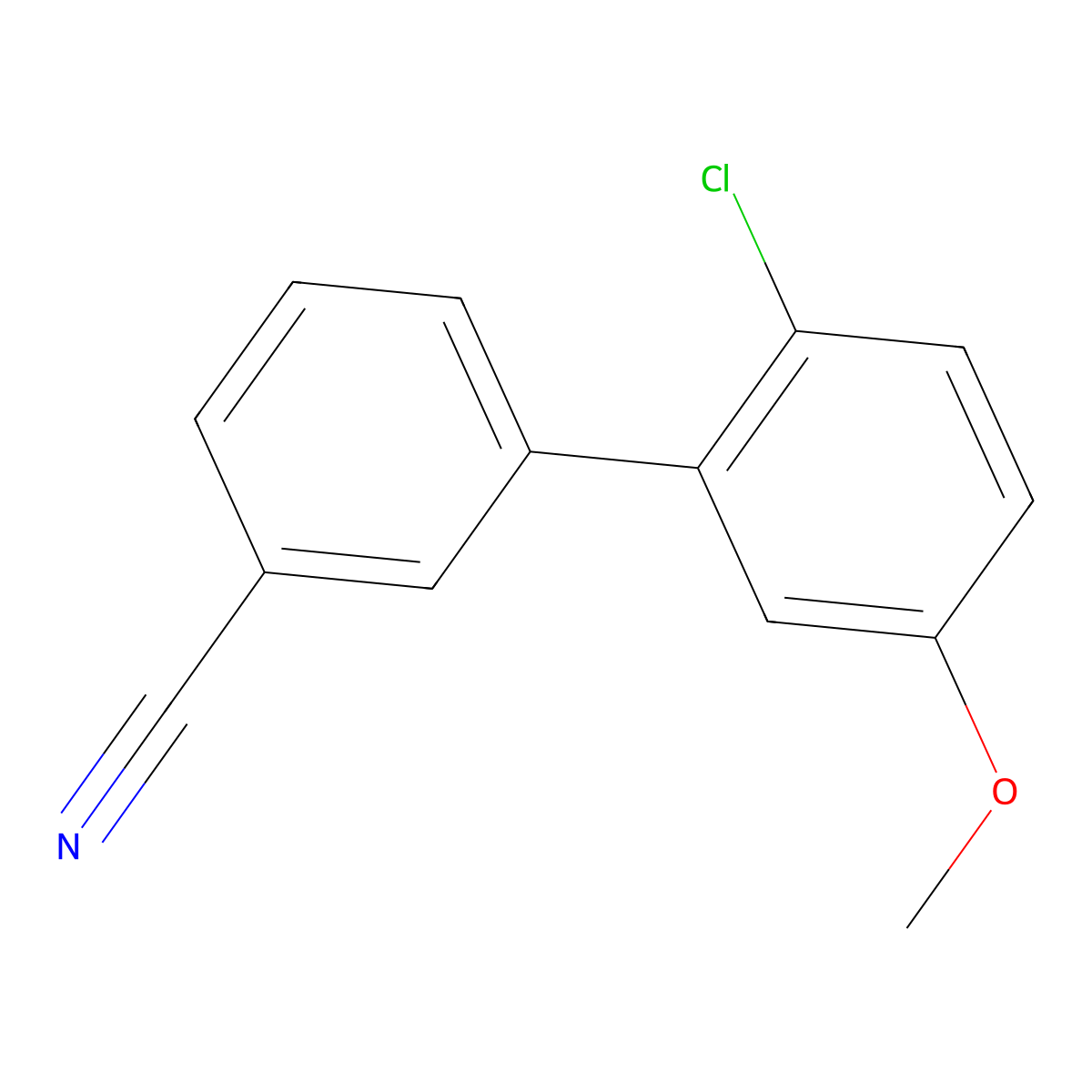 3-(2-Chloro-5-methoxyphenyl)benzonitrile molecular structure, CAS 1365271-89-1