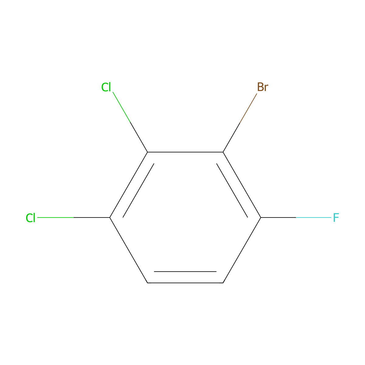 2-Bromo-3,4-dichloro-1-fluorobenzene molecular structure, CAS 1365271-91-5