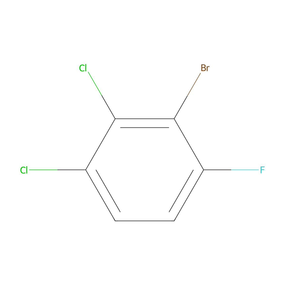 2-Bromo-3,4-dichloro-1-fluorobenzene molecular structure, CAS 1365271-91-5