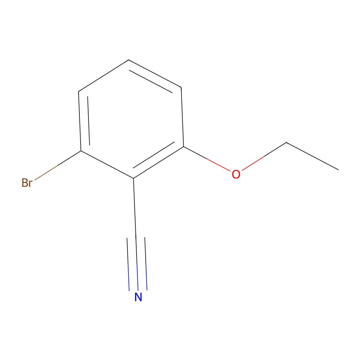 2-Bromo-6-ethoxybenzonitrile molecular structure, CAS 1365271-92-6