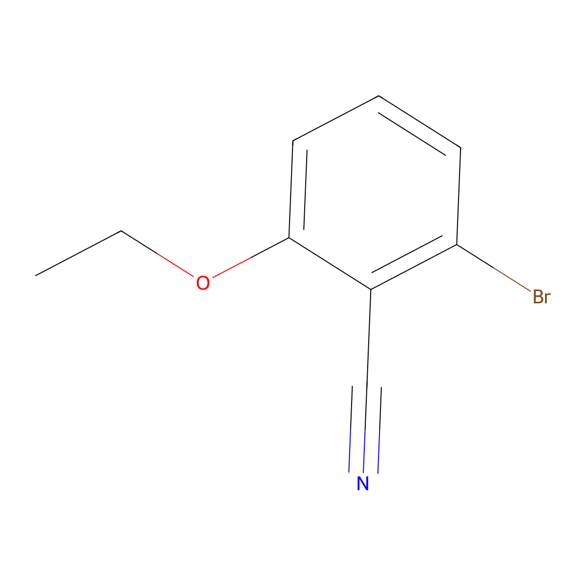 2-Bromo-6-ethoxybenzonitrile molecular structure, CAS 1365271-92-6