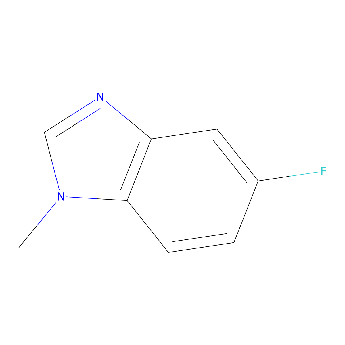 5-Fluoro-1-methyl-1H-benzimidazole molecular structure, CAS 1365271-95-9