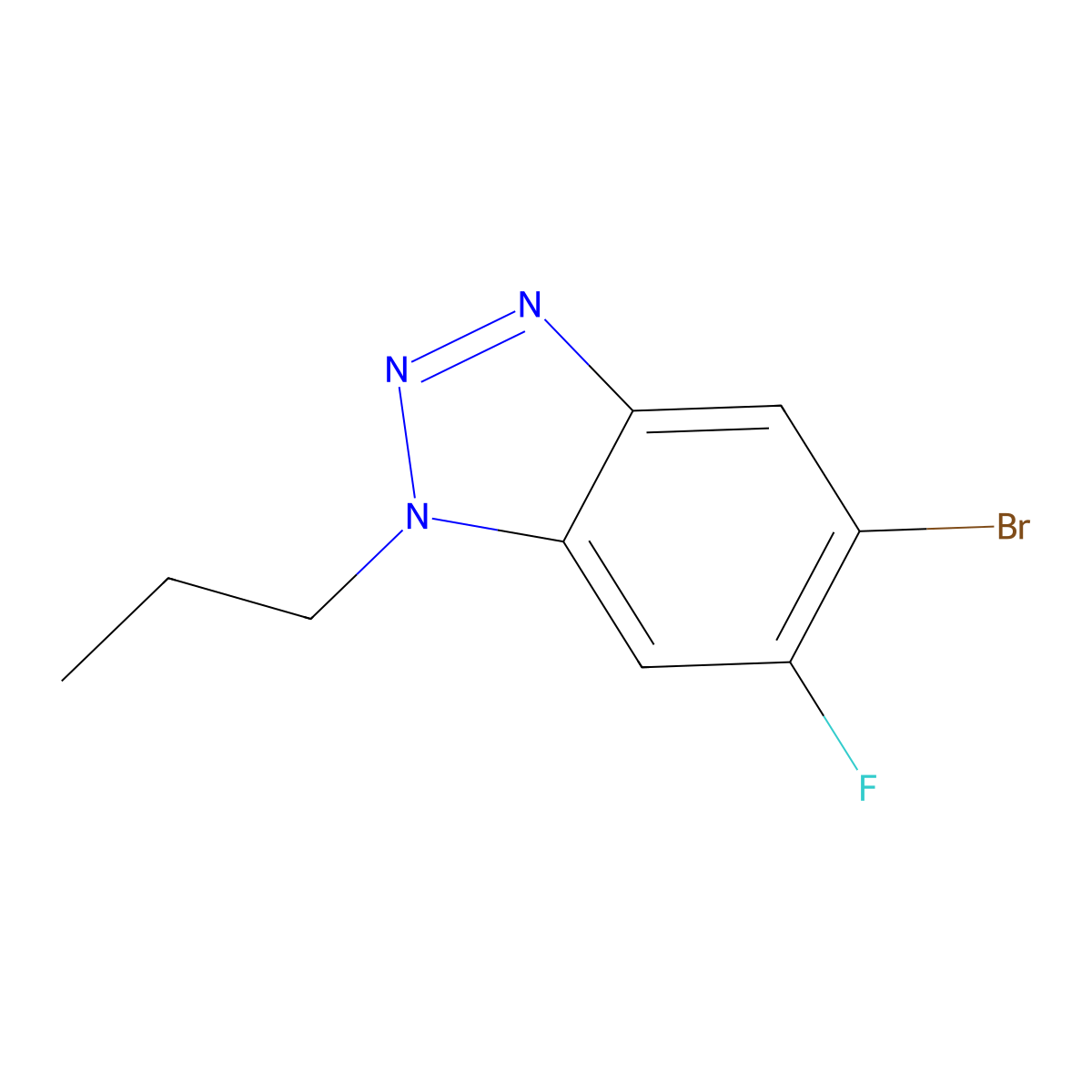 5-Bromo-6-fluoro-1-propylbenzotriazole molecular structure, CAS 1365271-97-1