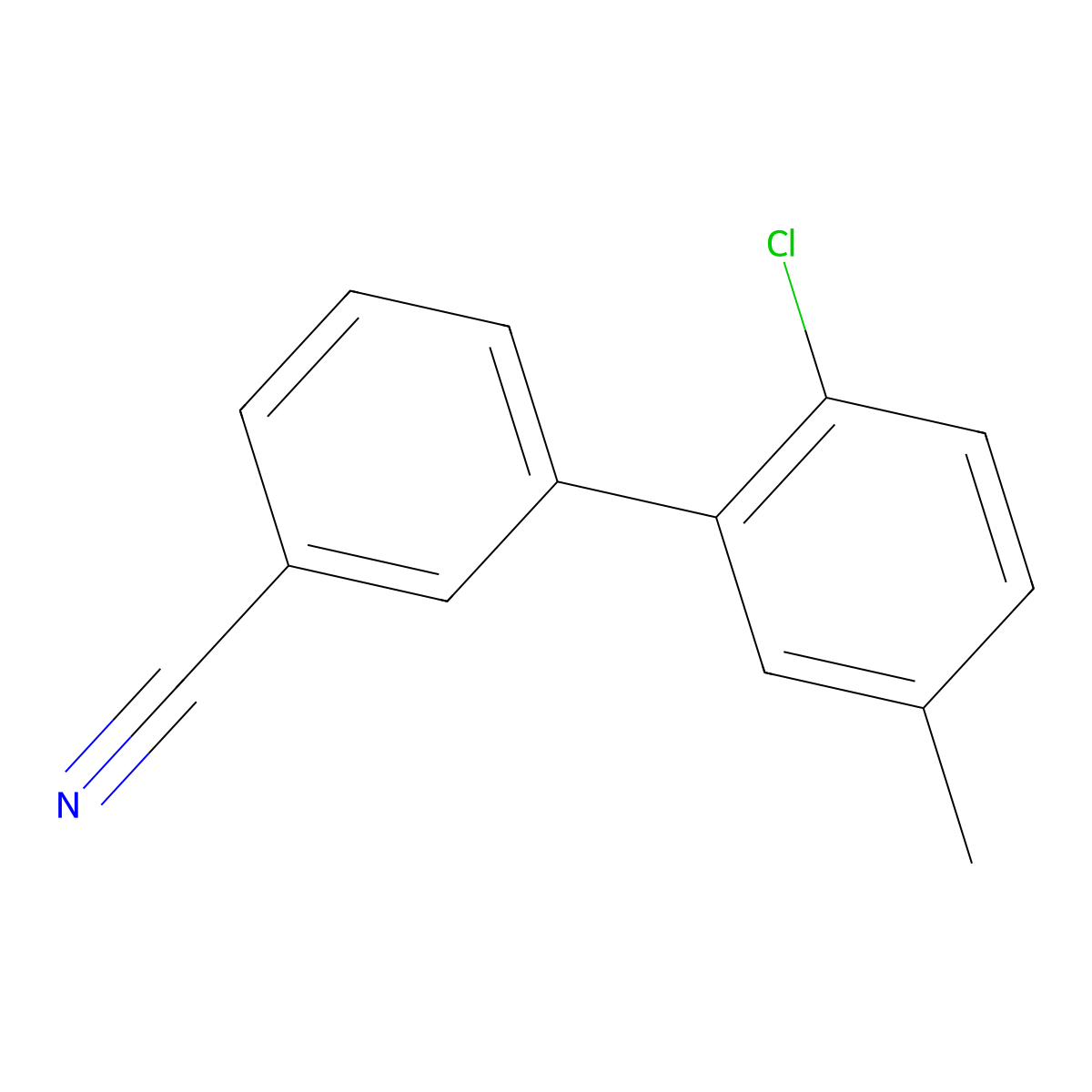 3-(2-Chloro-5-methylphenyl)benzonitrile molecular structure, CAS 1365272-10-1