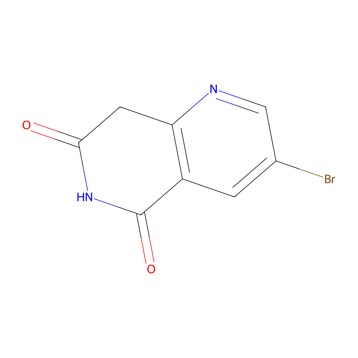 3-Bromo-6,8-dihydro-1,6-naphthyridine-5,7-dione molecular structure, CAS 1365272-11-2
