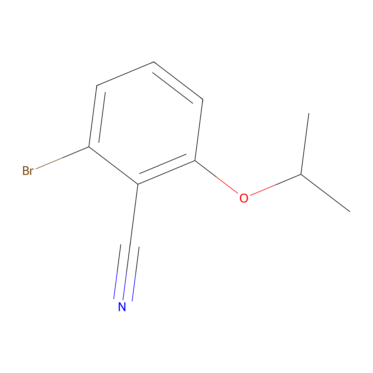2-Bromo-6-isopropoxybenzonitrile molecular structure, CAS 1365272-13-4