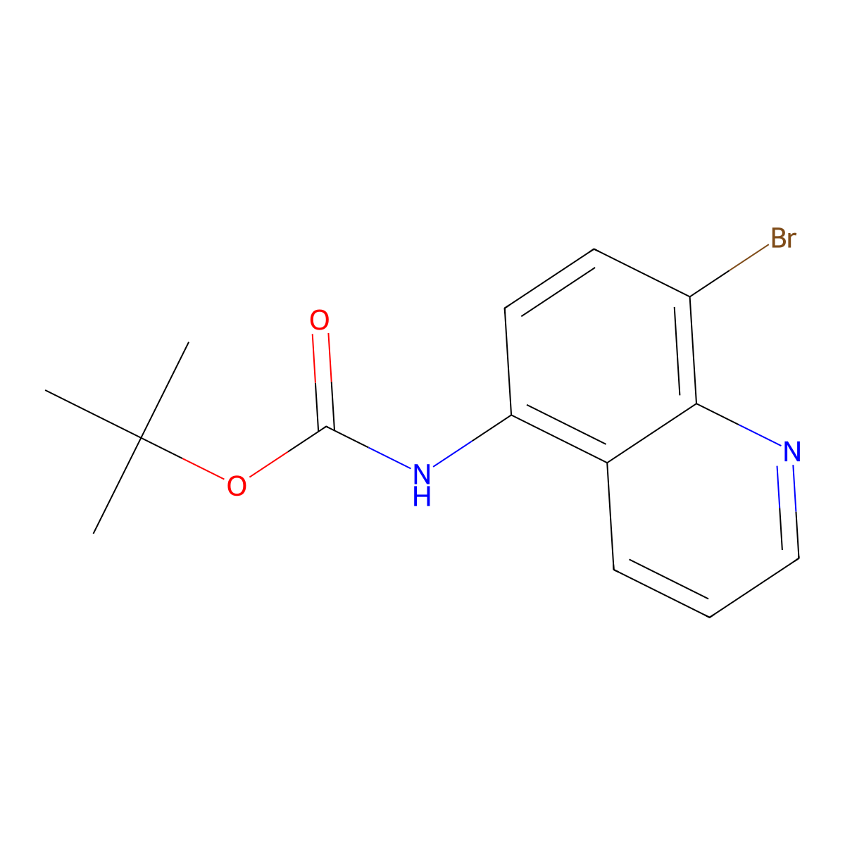 5-(N-BOC-Amino)-8-bromoquinoline molecular structure, CAS 1365272-14-5
