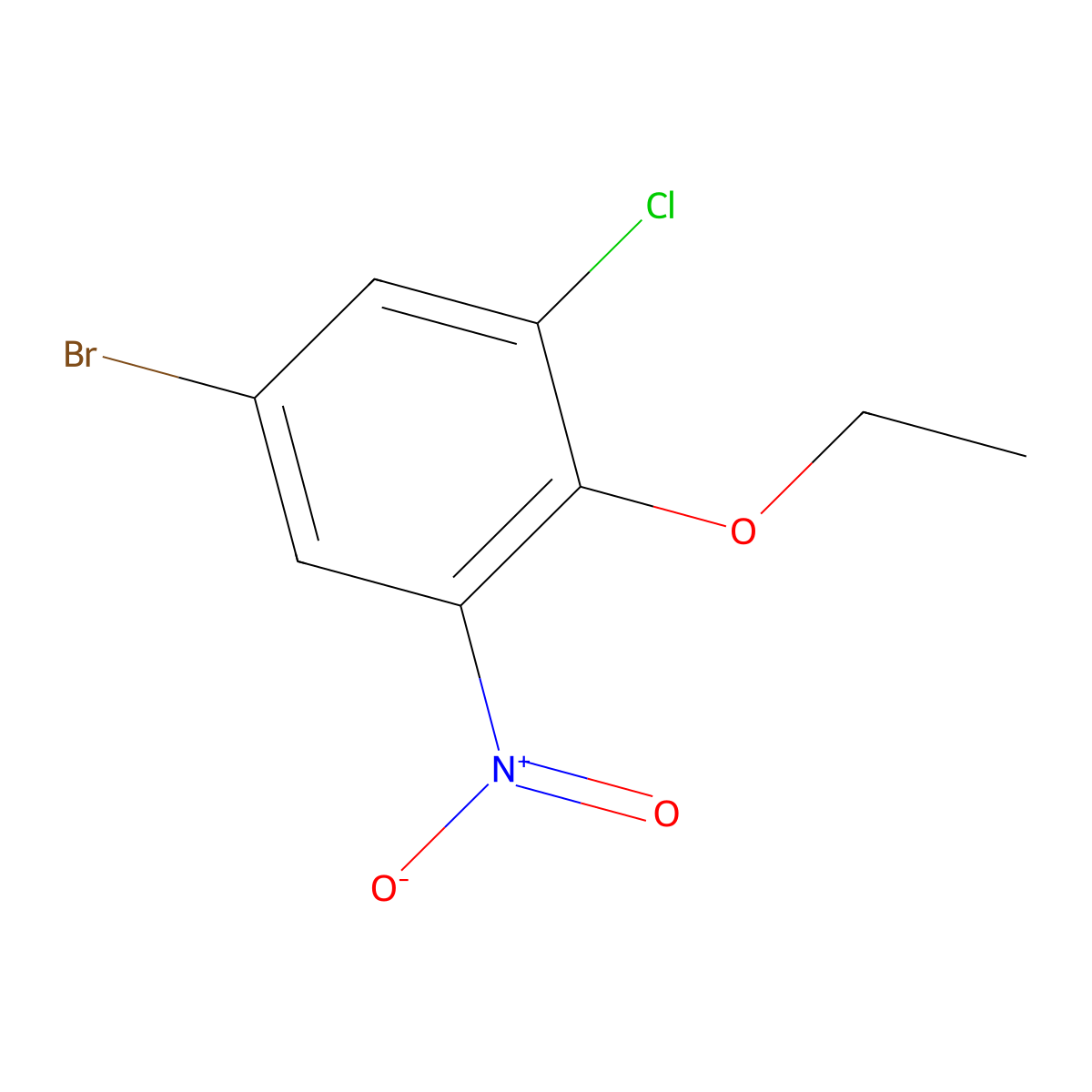 5-Bromo-1-chloro-2-ethoxy-3-nitrobenzene molecular structure, CAS 1365272-18-9