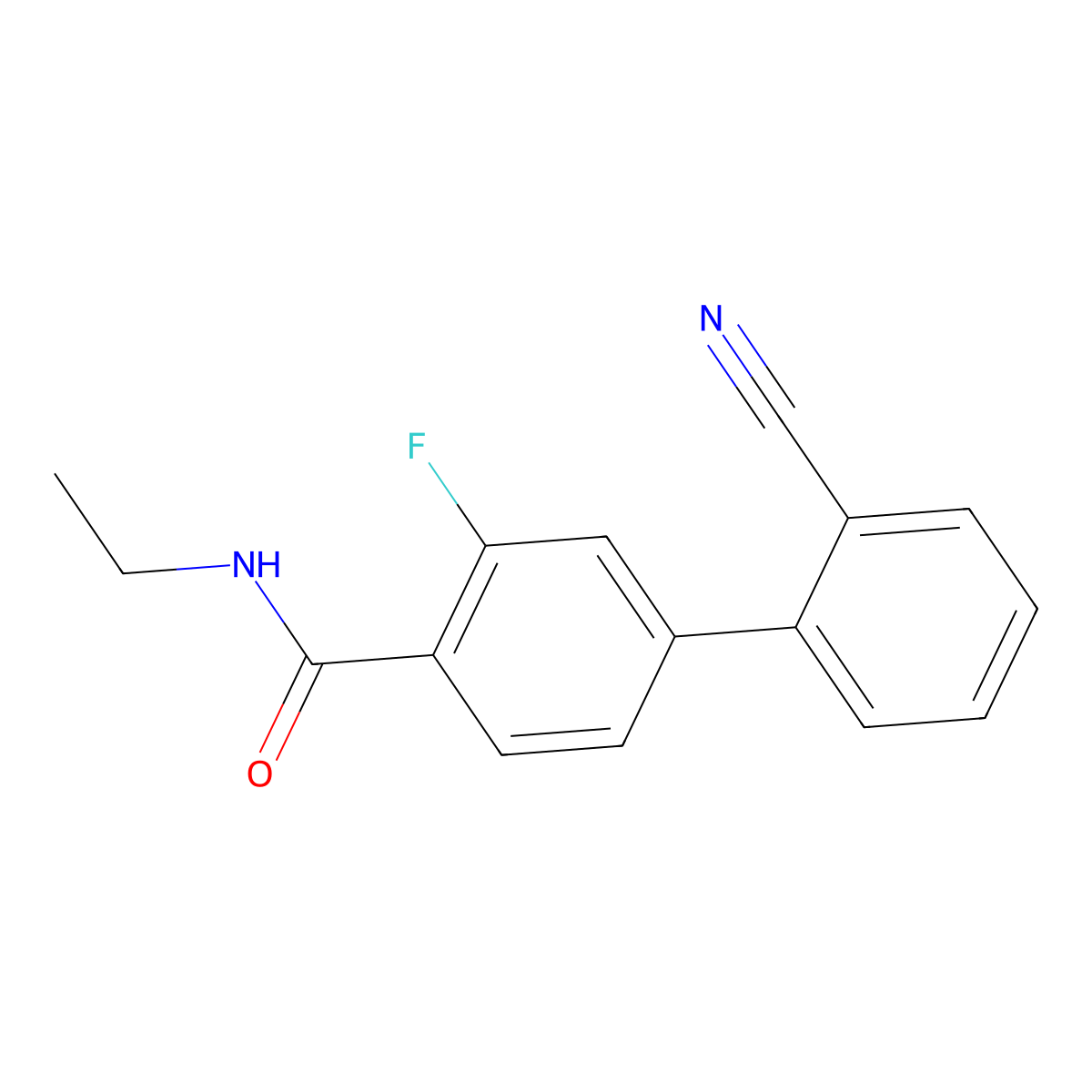 4-(2-Cyanophenyl)-N-ethyl-2-fluorobenzamide molecular structure, CAS 1365272-25-8
